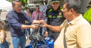 Alcalde resalta logros en seguridad, 143 motos recuperadas y 71 capturados
