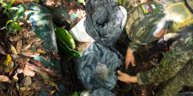 ELN escondía explosivos cerca de viviendas campesinas en El Zulia